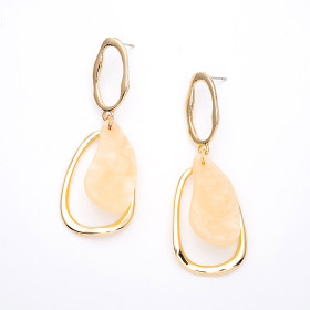 Slice Earrings with Gold Accent