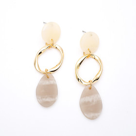 Slice Earrings with Gold Accent