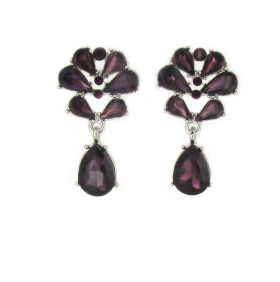 Teardrop Crystal Earring in Rhdium