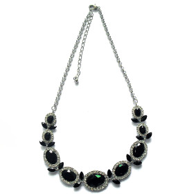 Stone necklace with crystal