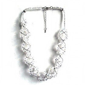 Twist fancy glass bead  necklace