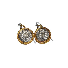Designer Inspiration Pave Disk Earrings
