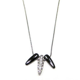 Triple Bullets Gold and Silver Two-Tone Necklace
