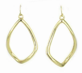 Gold crystal linear drop earrings
