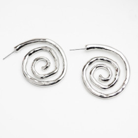 Twirled Metal Hollow Eternity Earrings