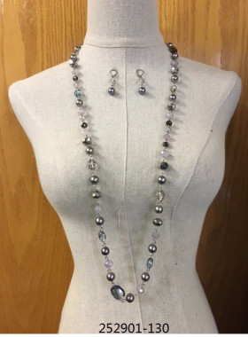 Crystal Rock Long Necklace