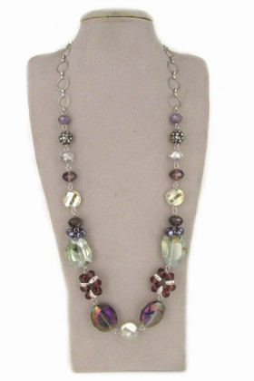 Crystal Rock Long Necklace