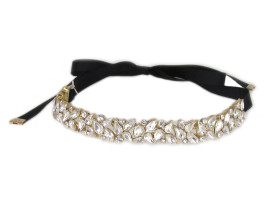 Crystal Ribbon choker necklace