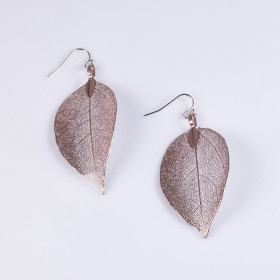 Natural Leaf Earring in Purple Colour