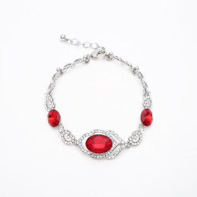 Victorian Filigree Red Bracelet