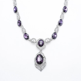 Victorian Filigree Amethyest Necklace