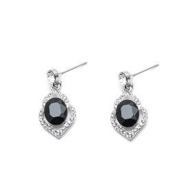 Victorian Filigree Black Earrings