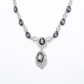 Victorian Filigree Smoky Necklace