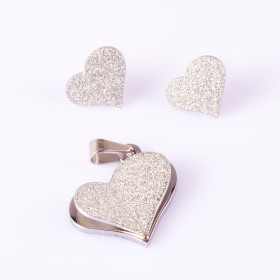 Stainless Steel Small Heart Set