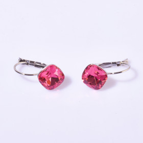 Square Crystal Birthstone Earring