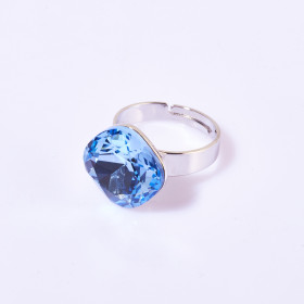 Square Crystal Birthstone Ring