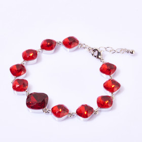 Square Crystal Birthstone Bracelet