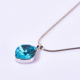 Square Crystal Birthstone Necklace