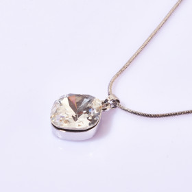 Square Crystal Birthstone Necklace