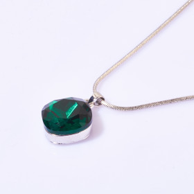 Square Crystal Birthstone Necklace