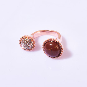 Semi-precious Round Stone Ring