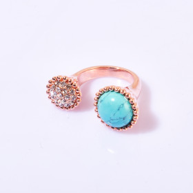Semi-precious Round Stone Ring