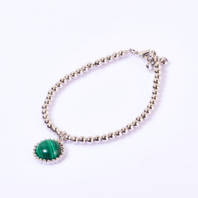 Semi-precious Round Stone Bracelet