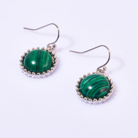 Semi-precious Round Stone Earring