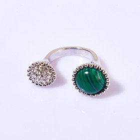 Semi-precious Round Stone Ring