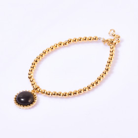 Semi-precious Round Stone Bracelet