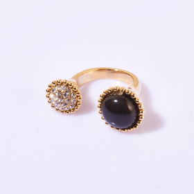 Semi-precious Round Stone Ring