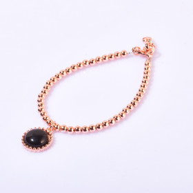 Semi-precious Round Stone Bracelet