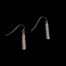 Clear Crystal  Earring in Rhodium Plating