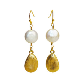 Mother of Pearl Gold Plated Earrings