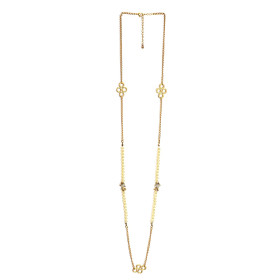 Delicate Designer Inpiration Long Gold Plated Necklace
