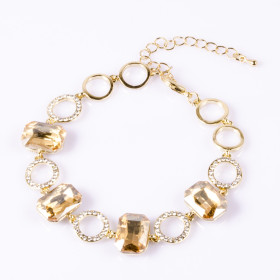 Diamond Brillant Cut Champagne Bracelet