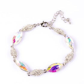 Diamond Brillant Cut Oval Aurora Bracelet