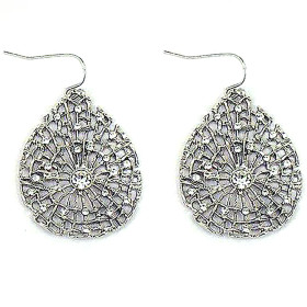Vintage Midium-Size Teardrop Flat Earrings