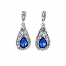 Crystal  Teardrop earring in Rhodium