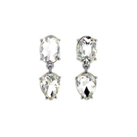 Crystal Oveal Teardrop Earrings 