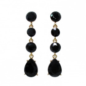 Elegant Teardrop Linked Crystal Earrings