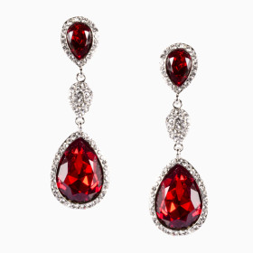 Classy Teardrop Red Earrings