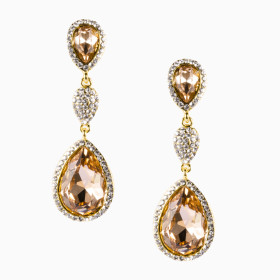 Classy Teardrop Peach Earrings
