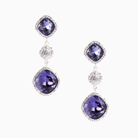 Crystal Square Pierced Earring