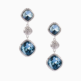 Crystal Square Pierced Earring