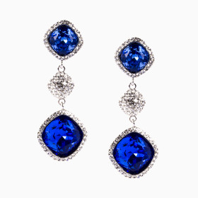 Crystal Square Pierced Earring