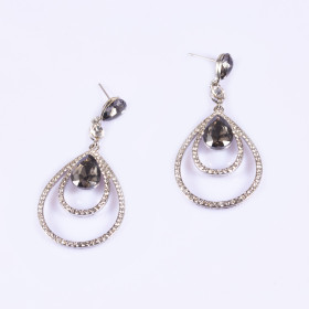 Graceful Teardrop Smoky Earrings