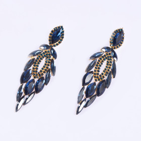 Flying Feather Blue Earrings