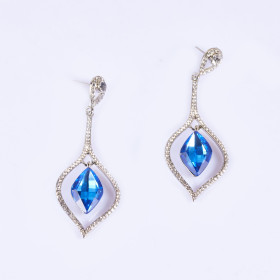 Graceful Drop Royal Blue Earrings 