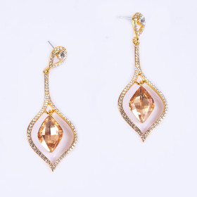 Graceful Drop Peach Earrings 